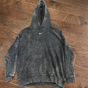 Nike Sportswear Essential Black Acid Wash Hoodie